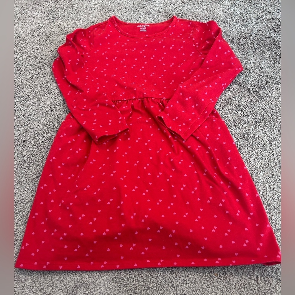 ❤️5 for $20❤️Cat & Jack Red Long Sleeve Dress w Hearts

Size L(10/12)
